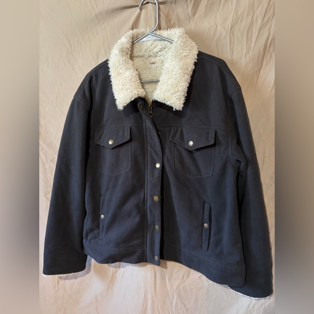 Faherty Women’s Sherpa Lined Trucker Jacket Fleece